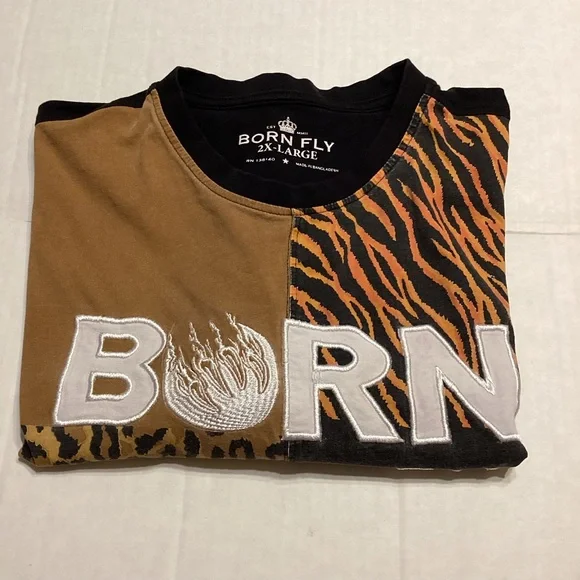 Kids Animal Print T-Shirt - Brown and Black - Picture 8 of 8